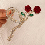 Vintage Hair Claws Pearls Rhinestone Geometric Hair Clips