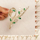 Vintage Hair Claws Pearls Rhinestone Geometric Hair Clips