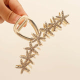 Vintage Hair Claws Pearls Rhinestone Geometric Hair Clips