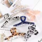 Leopard Acetate Hair Claws Crab Clamps Charm Claw Clips Women Girls