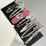 Y2k Love Rhinestone Hair Clip Duckbill