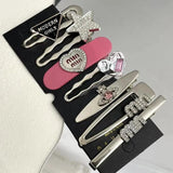 Y2k Love Rhinestone Hair Clip Duckbill