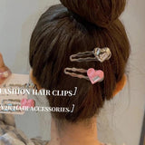 Y2k Love Rhinestone Hair Clip Duckbill