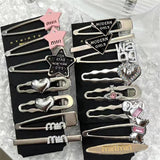 Y2k Love Rhinestone Hair Clip Duckbill