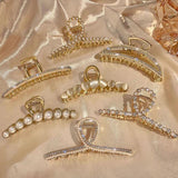 Vintage Rhinestone Hair Clips Geometric Hairpins Barrette Hair Accessories