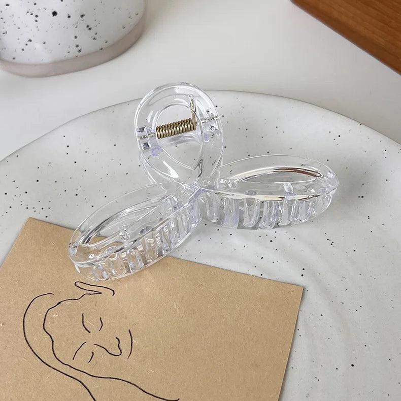Sweet Acrylic Hair Claw Shark Clips Jelly Grab Clip Womens Girls Hairpins