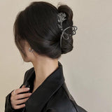 Y2K Rose Vintage Hair Claws Clips Metal Flowers Hair Accessories