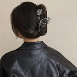 Y2K Rose Vintage Hair Claws Clips Metal Flowers Hair Accessories