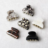 3pack Daisy Acrylic Small Hair Claw Hair Clips for Women Girls