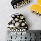 3pack Daisy Acrylic Small Hair Claw Hair Clips for Women Girls