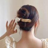 Silver Metal Hair Clip Claw with Teeth for Thick Hair Woman Accessories