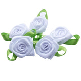 100pcs Mini Rose Flower Bow Wedding Craft Sewing DIY Accessories