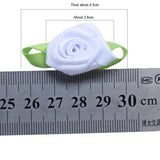 100pcs Mini Rose Flower Bow Wedding Craft Sewing DIY Accessories