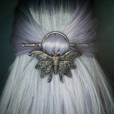 Vintage Moonstone Hair Sticks Gothic Skull Hair Chopsticks Retro Maple Hairpins