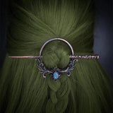 Vintage Moonstone Hair Sticks Gothic Skull Hair Chopsticks Retro Maple Hairpins