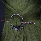 Vintage Moonstone Hair Sticks Gothic Skull Hair Chopsticks Retro Maple Hairpins
