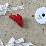 Retro Acetate Red Hair Claw Clips Thick Hair Hairgrip Barrettes