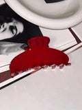 Retro Acetate Red Hair Claw Clips Thick Hair Hairgrip Barrettes
