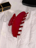 Retro Acetate Red Hair Claw Clips Thick Hair Hairgrip Barrettes