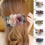Flower Shape Spring Clip Hairpin Ponytail