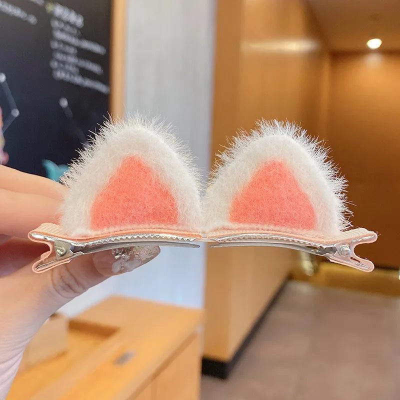 Bunny Cat Ears Hair Clips Kids Girls Bangs Hairpins Hair Accessories