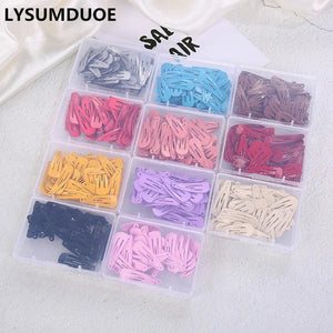50Pcs/Set Solid Candy Hair Clip Dripping Hairpin Barrette Headdress