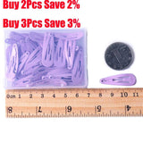 50Pcs/Set Solid Candy Hair Clip Dripping Hairpin Barrette Headdress