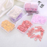 50Pcs/Set Solid Candy Hair Clip Dripping Hairpin Barrette Headdress