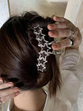 Harajuku Hollow Star Hair Claws Love Heart Clip Women Aesthetics Y2k