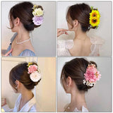 Large Flower Hair Clip for Thick Hair Women Hair Accessories