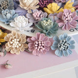 10PCS Mini Colorful Artificial Flower Heads DIY Clothing Hats Shoes Decor