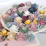 10PCS Mini Colorful Artificial Flower Heads DIY Clothing Hats Shoes Decor