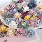 10PCS Mini Colorful Artificial Flower Heads DIY Clothing Hats Shoes Decor