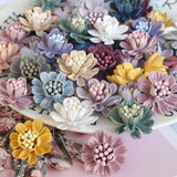 10PCS Mini Colorful Artificial Flower Heads DIY Clothing Hats Shoes Decor
