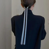 Silver Metal Hyperbole Tassel Hair Clip For Women