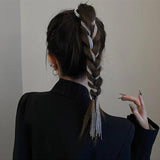 Silver Metal Hyperbole Tassel Hair Clip For Women