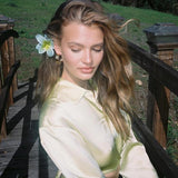 Bohemia Egg Flower Hair Clips Large Hair Claw Hairpin