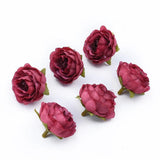50/100 Mini Silk Rose Flower Wall DIY Candy Box Wedding Home Decor