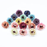 50/100 Mini Silk Rose Flower Wall DIY Candy Box Wedding Home Decor