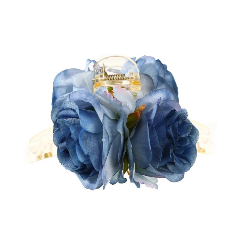 Cloth Rose Flower Hair Claw Women Hair Clip Crab Clamp Headwear