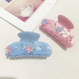 Korea INS Colorful Rhinestone Flower Hair Claws for Women