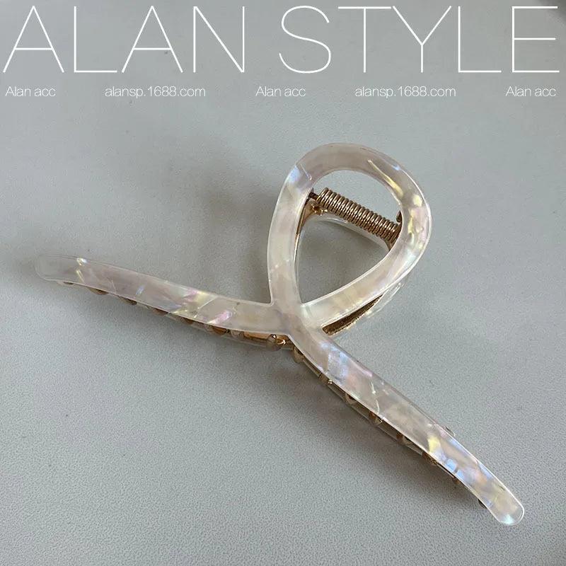 Acetate Alloy Large Hair Claw Shark Clip Girl Headwear