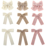 Plush Lace Tape Hair Bows Hairpins Girls Duckbilled Hair Clips Barrettes Clip