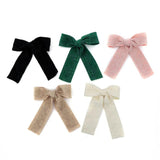 Plush Lace Tape Hair Bows Hairpins Girls Duckbilled Hair Clips Barrettes Clip