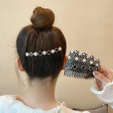 Pearl Hair Comb Bangs Broken Hair Finishing Tool