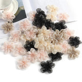 10pcs 65mm Organza Flower Bead Head Wedding Party Decor Sewing Clothing DIY