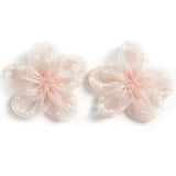 10pcs 65mm Organza Flower Bead Head Wedding Party Decor Sewing Clothing DIY