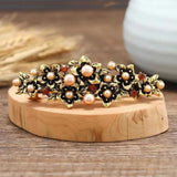 Vintage Floral Hair Clips Set, Crystal Metal Barrettes for Women