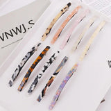 Leopard Acetate Geometric Hair Clips Vintage Hairpins Long Barrettes All Match