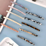 Leopard Acetate Geometric Hair Clips Vintage Hairpins Long Barrettes All Match